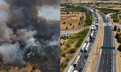 Kırklareli’de orman yangını: Avrupa Otoyolu trafiğe kapandı