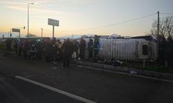 Aydın’da işçi servisi devrildi: 16 yaralı