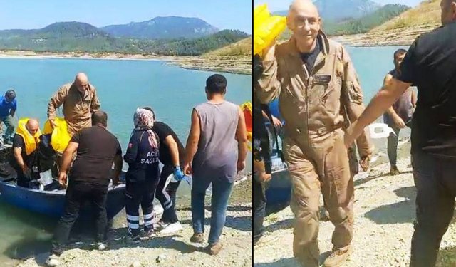 Burdur’da yangın tatbikatı uçağı Karacaören Barajı’nda kaza kırıldı