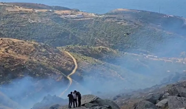 Marmara Adası’nda orman yangını: Havadan ve karadan müdahale sürüyor