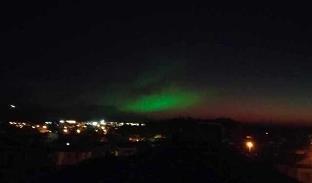 Fethiye semalarında kuzey ışıkları görüldü