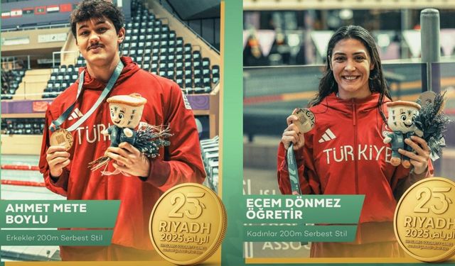 Milli yüzücülerden İslami Dayanışma Oyunları’nda altın madalya yağmuru