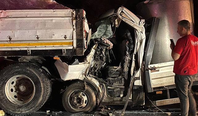 Süt toplama aracı tır'a çarptı: 1 ölü