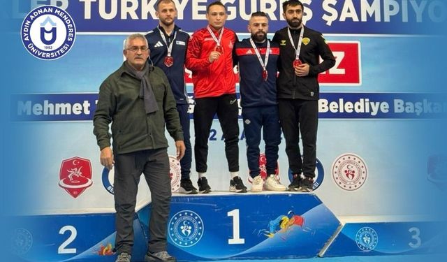 ADÜ’lü Muhammet Emin Çakır Türkiye Güreş Şampiyonu oldu