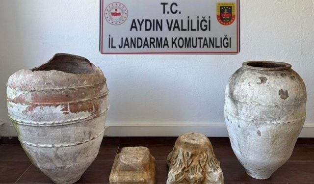 Aydın'da Roma ve Neolitik döneme ait parçalar ele geçirildi