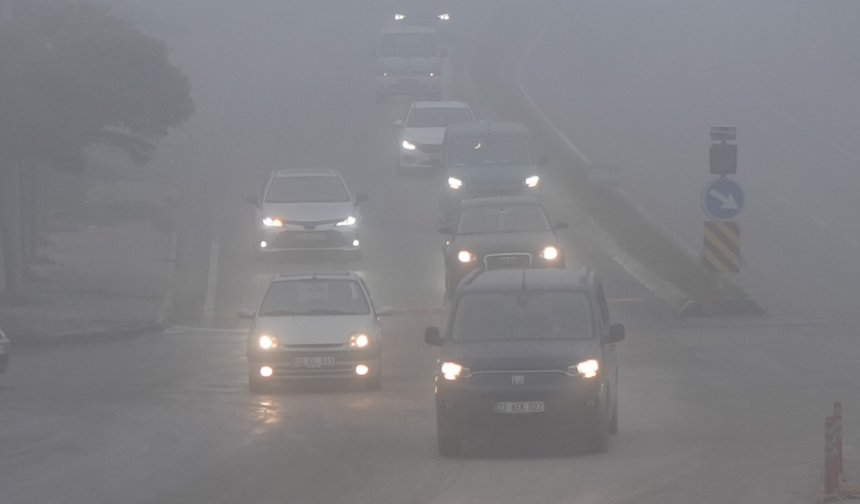 Edirne yoğun sisle kaplandı