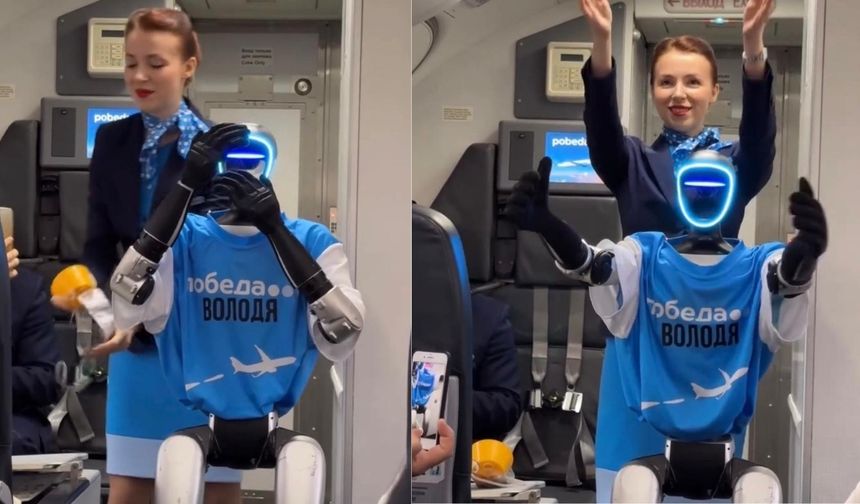 Uçakta robot kabin memuru: Adı Volodya