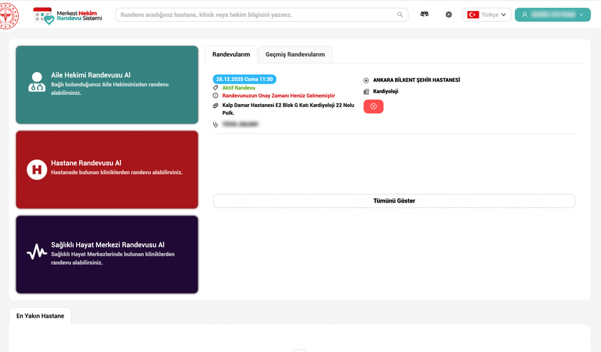 MHRS’de rekor yoğunluk: 2025’te 388 milyonun üzerinde randevu oluşturuldu