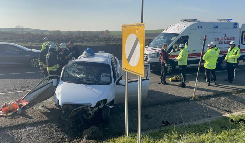 Tekirdağ'da korkutan kaza: 5 kişi yaralı