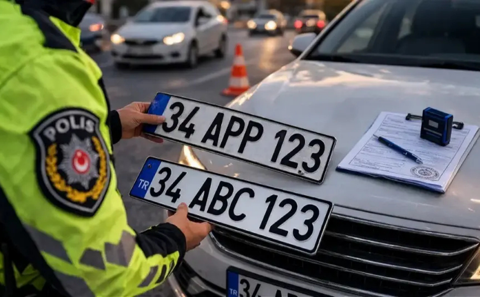 Gaziantep’te 36 adet sahte plaka ele geçirildi: 3 gözaltı