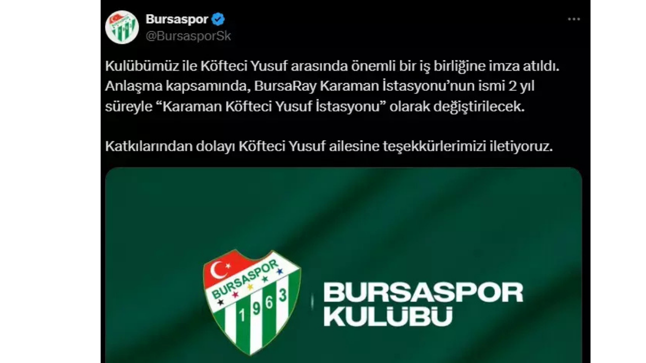 Bursaspor’dan Köfteci Yusuf Ile Isim Sponsorluğu Anlaşması (2)